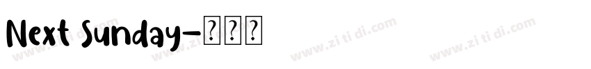 Next Sunday字体转换